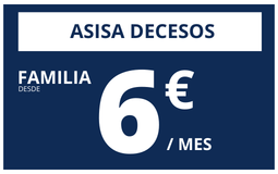 Seguro de decesos ASISA Familia desde 6 € al mes